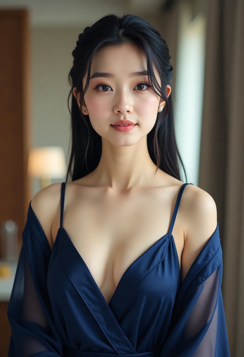 父女沿老街散步的生活短片